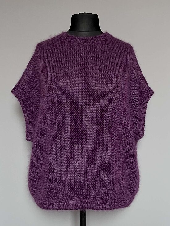 Brīva silueta veste - Dark purple,  L - XL