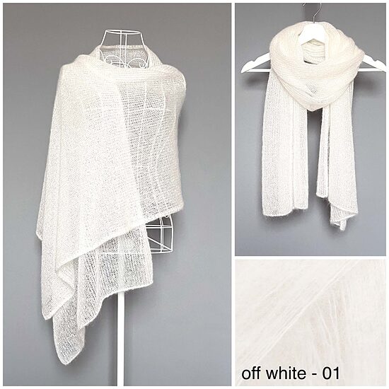 Mohēras šalle - #01 Off white