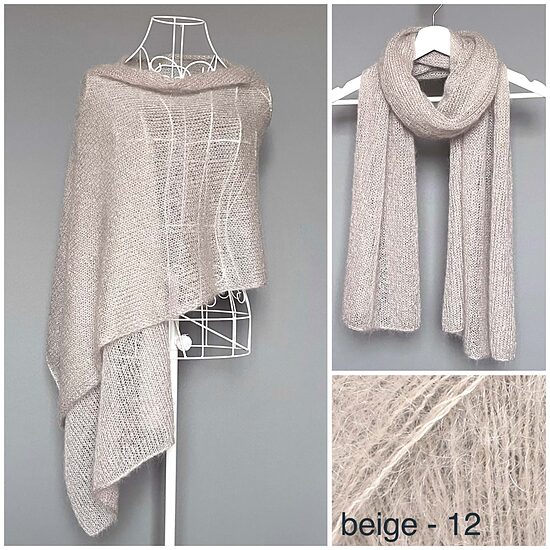 Mohēras šalle - #12 Beige
