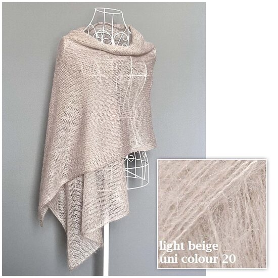Mohēras šalle - #20 Light beige