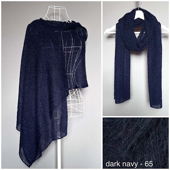 Mohēras šalle - #65 Dark navy