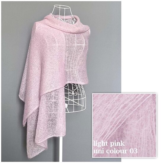 Mohēras šalle - #03 Light pink